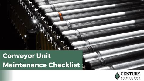 screw conveyor preventive maintenance checklist|conveyor inspection checklist.